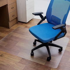Heavy-Duty Transparent Office Chair Cushion - Non-Slip Floor Protector Mat, Large PVC Padding for Hardwood, Tile, Office Chairs - Clear Desk & Chair Pad for Home/Office Furniture - Easy-Clean Surface, Furniture Accessory, Durable PVC, Minimalist Design