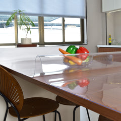 Clear Desk Mat, 1.5mm Thick Clear Table Protector, Waterproof Plastic Table Cover Protector, PVC Desk Protector Mat, Vinyl Desk Cover for Desktop, Coffee & Dining Table